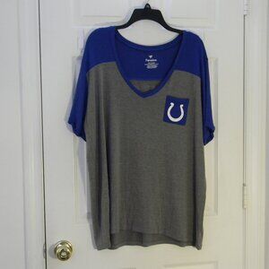 Fanatics Tee Indianapolis Colts Vneck Womens Size XXL  NWOT